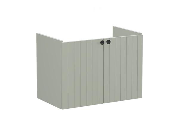 VitrA Root Groove 80cm 2 Door Wall Hung Washbasin Unit - Matt Retro Green